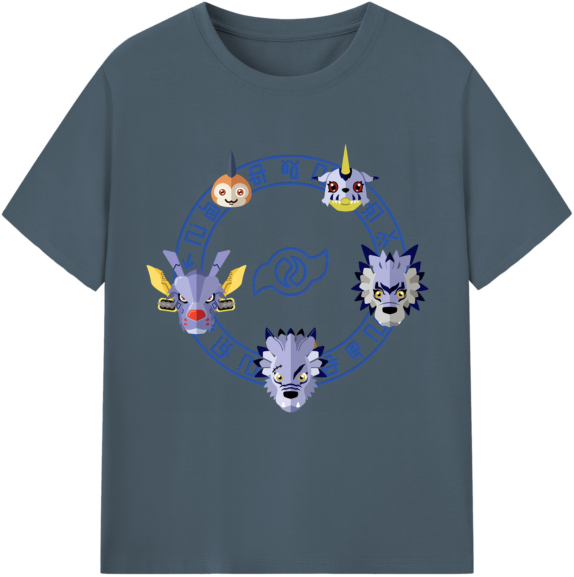 （画像用） Digimon デジタルモンスター/デジモン 綿100％半袖Tシャツ（フロントプリント）
